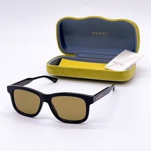 NEW GUCCI GG0824S 006 NEW COLLECTION GUCCI SUNGLASSES GG0824S BLACK BROWN